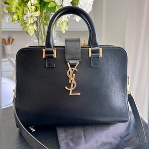 Saint Laurent YSL Monogram Cabas Leather bag
